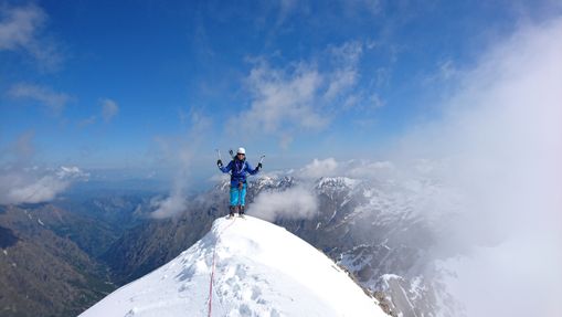 Alpinisme hivernal : Couloir Ouest du Gélas-8