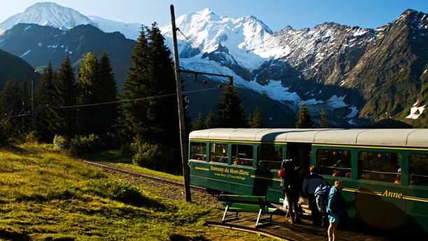 Tramway du Mont Blanc + personnes