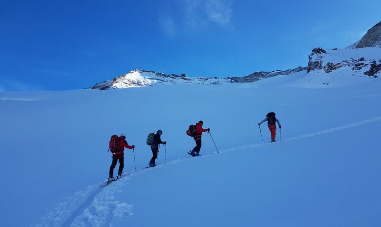 raid à ski autour de Zinal , Bishorn 4153m