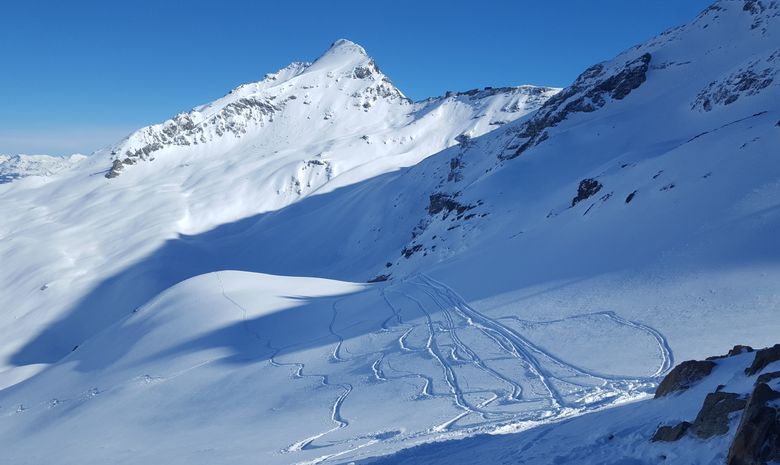 raid à ski autour de Zinal , Bishorn 4153m