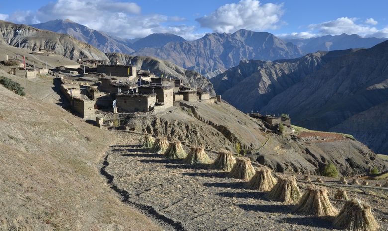 Village népalais situé dans la région du Mustang