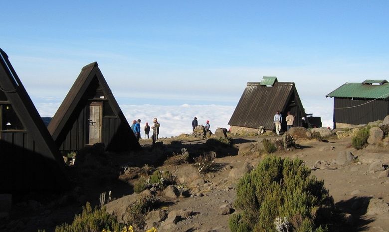 Trekkeurs en campement à Horombo Hut