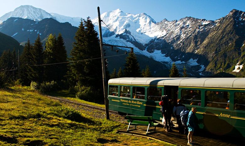 Tramway du Mont Blanc + personnes